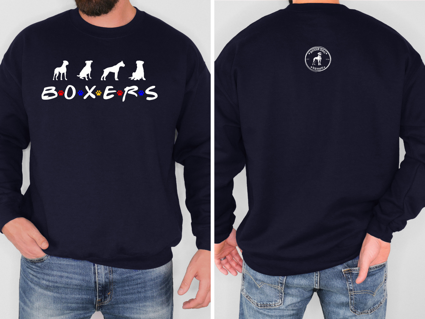 Boxers Are My People – Friends Style- Boxer Crewneck Sweatshirt