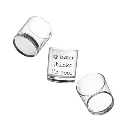 My Boxer Thinks I'm Cool- Boxer Dog Rocks Glass