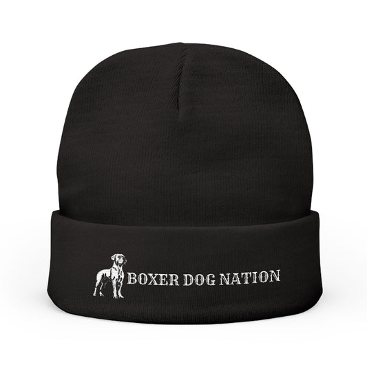 Boxer Dog Nation Logo Beanie – Embroidered & Built for the Obsessed