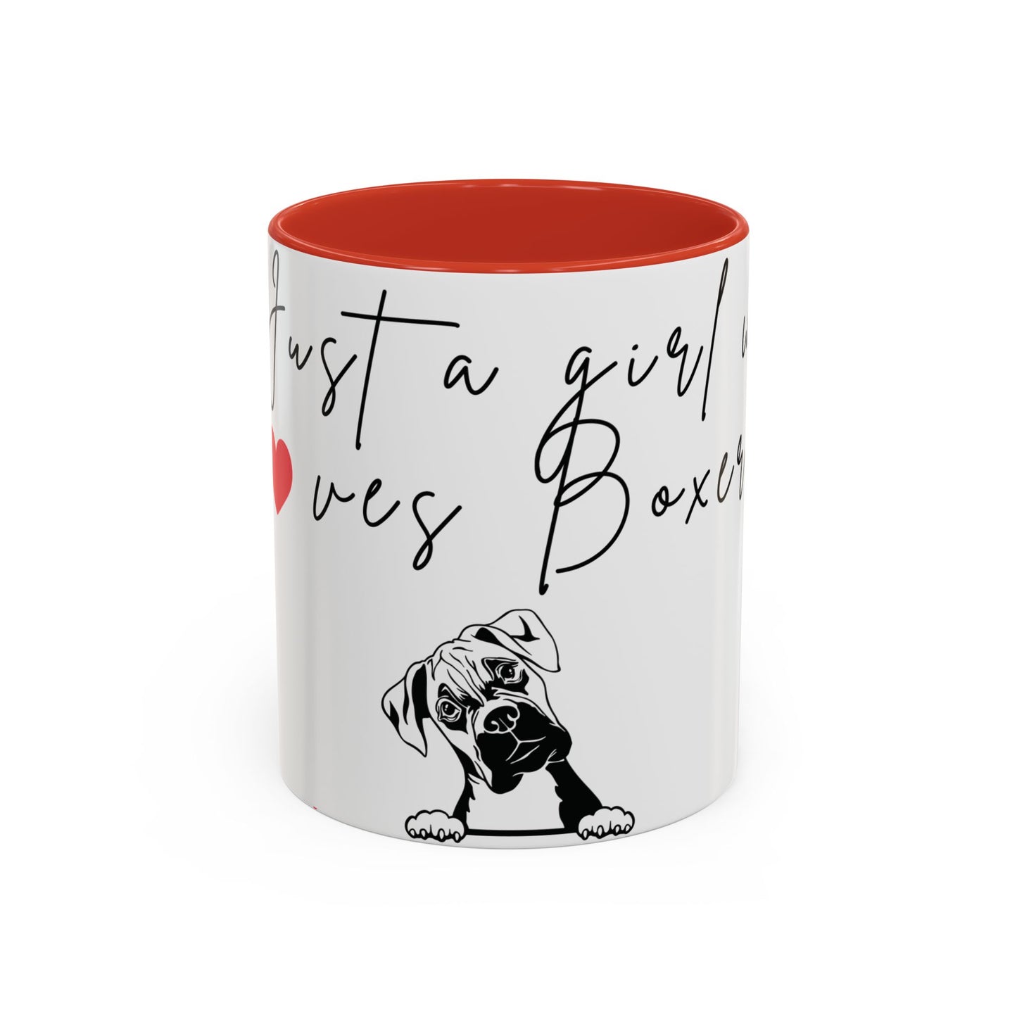 Just a Gril Who Loves Boxers- Accent Coffee Mug (11, 15oz)