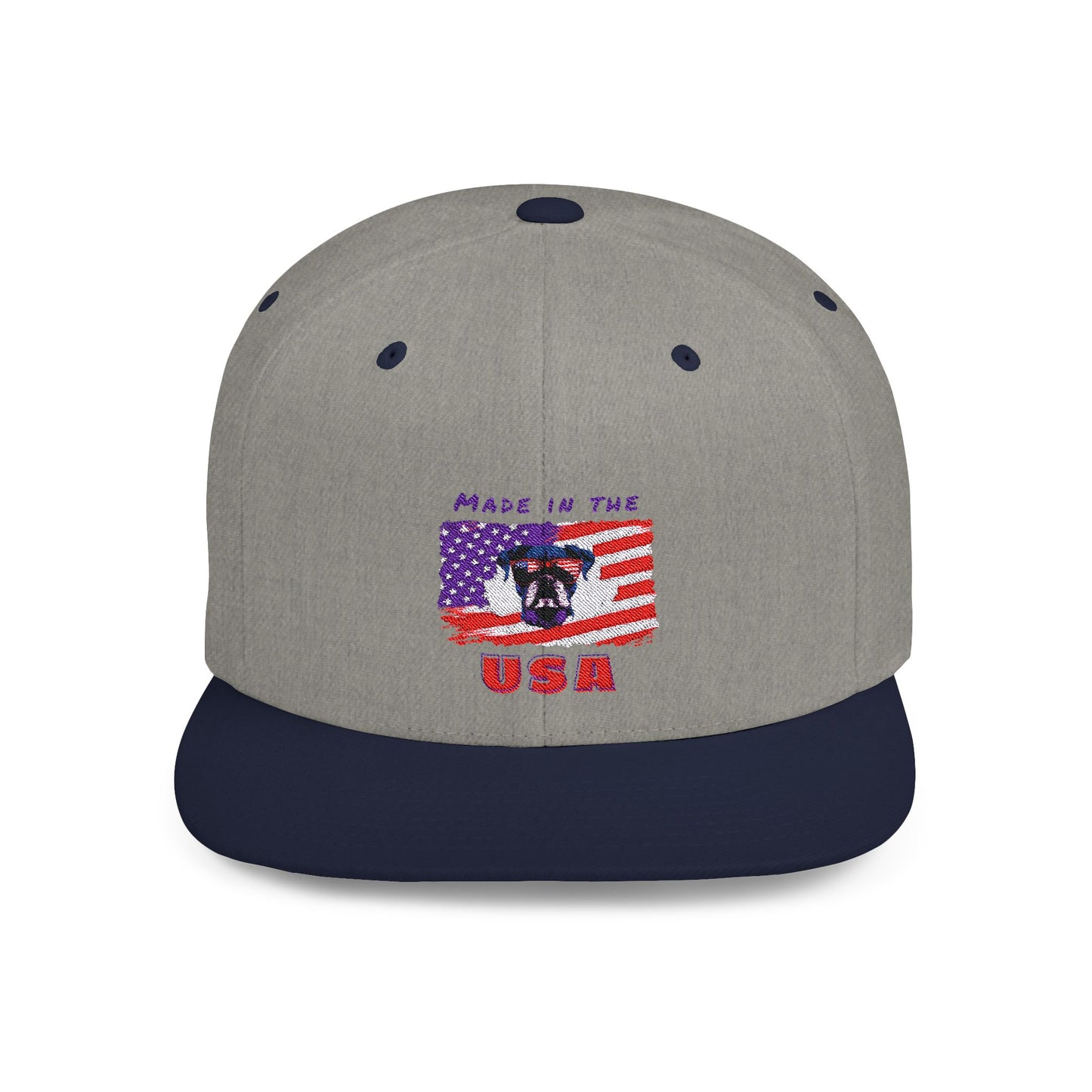 Boxer USA Flag- Flat Bill Snapback Hat