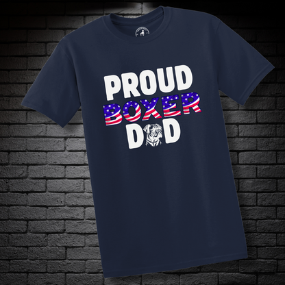USA Proud Boxer Dad- Boxer Dog Classic Shirt