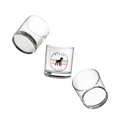 Boxer Life- Boxer Dog Rocks Glass