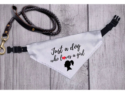 Just a Dog Who Loves A Girl - Boxer Dog Pet Bandana