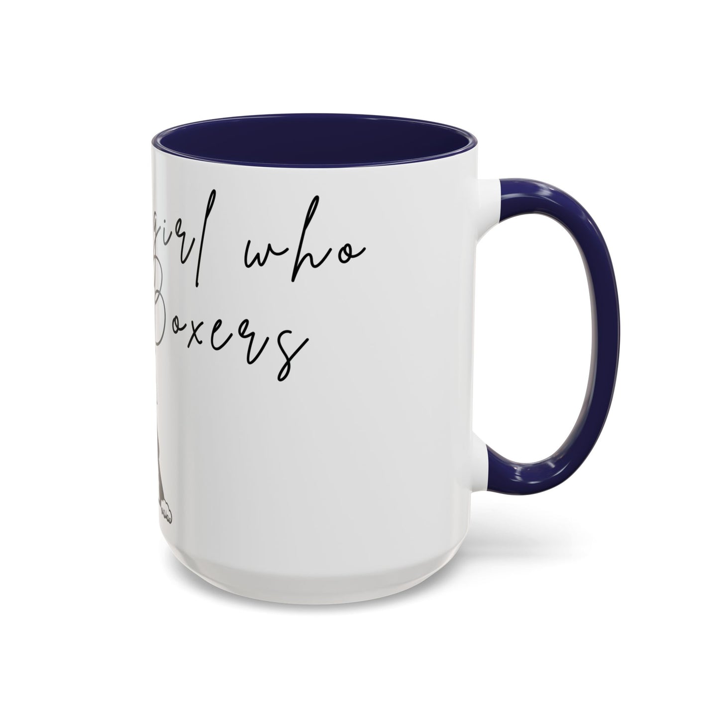 Just a Gril Who Loves Boxers- Accent Coffee Mug (11, 15oz)