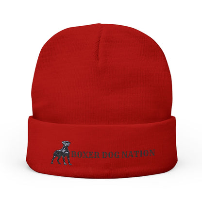 Boxer Dog Nation Logo Beanie – Embroidered & Built for the Obsessed