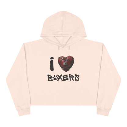 I (locked heart) Boxers – Boxer Dog Crop Hoodie