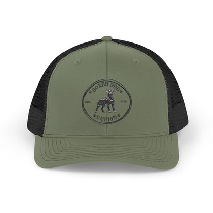 Boxer Dog Nation Logo- Snapback Trucker Hat