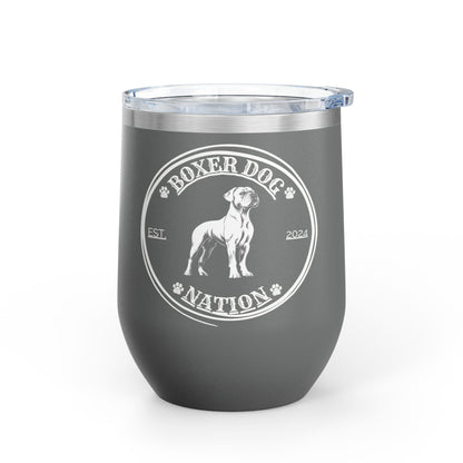 Boxer Nation Logo - Boxer Dog Wine Tumbler