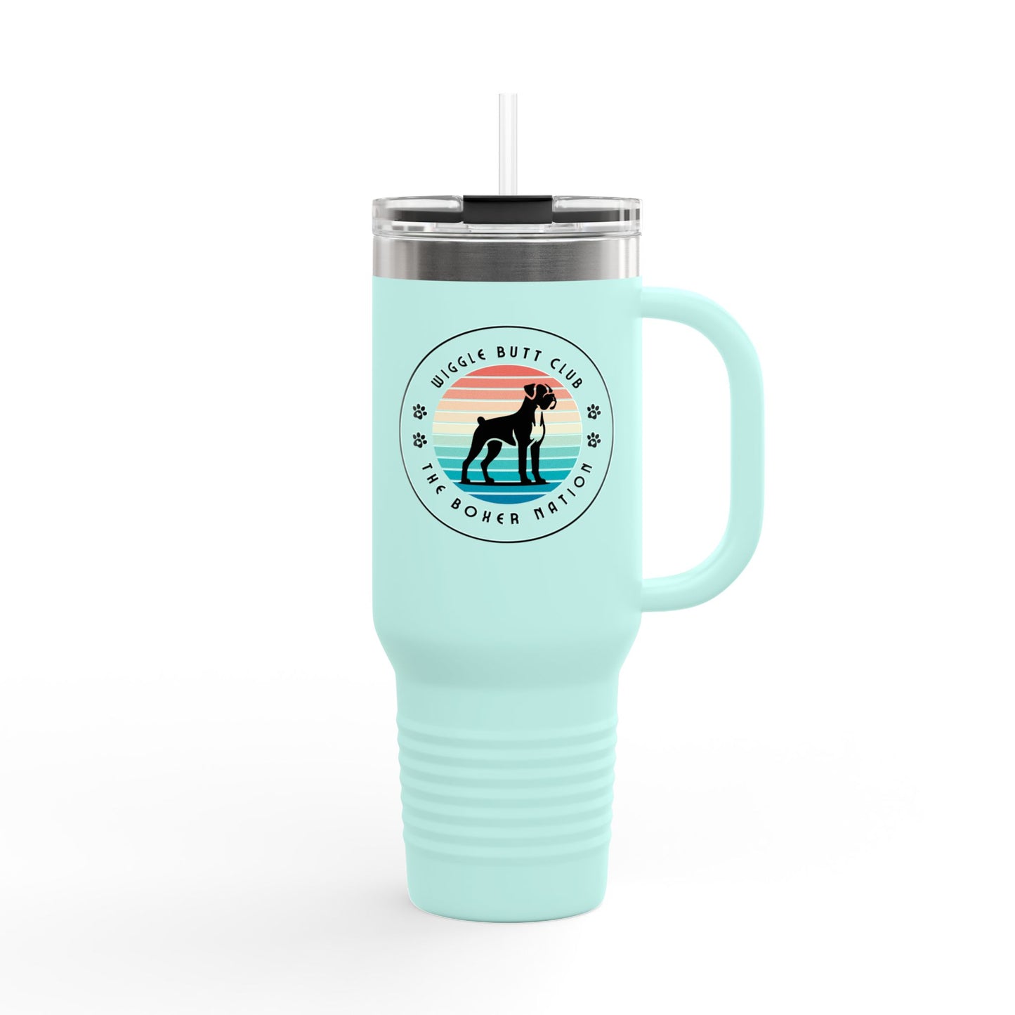 Wiggle Butt Club - Boxer Dog Insulated Travel Tumbler, 40oz