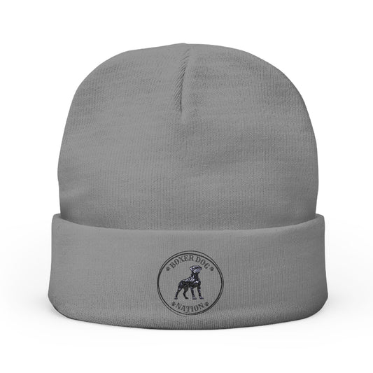 Boxer Dog Nation Logo Beanie – Embroidered & Built for the Obsessed
