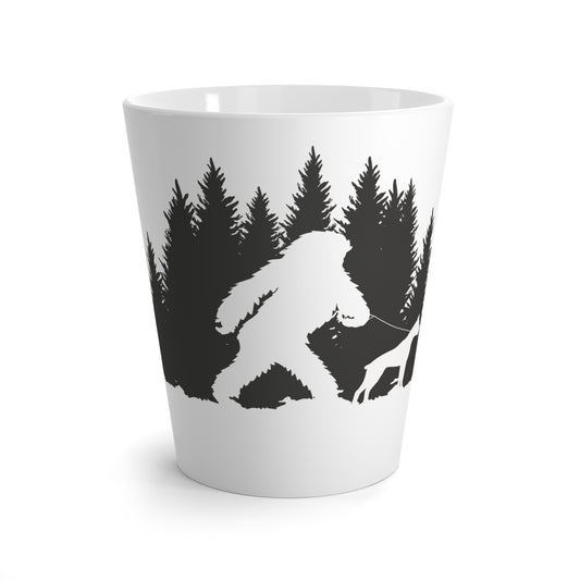 Bigfoot And His Boxer - Boxer Dog Latte Mug