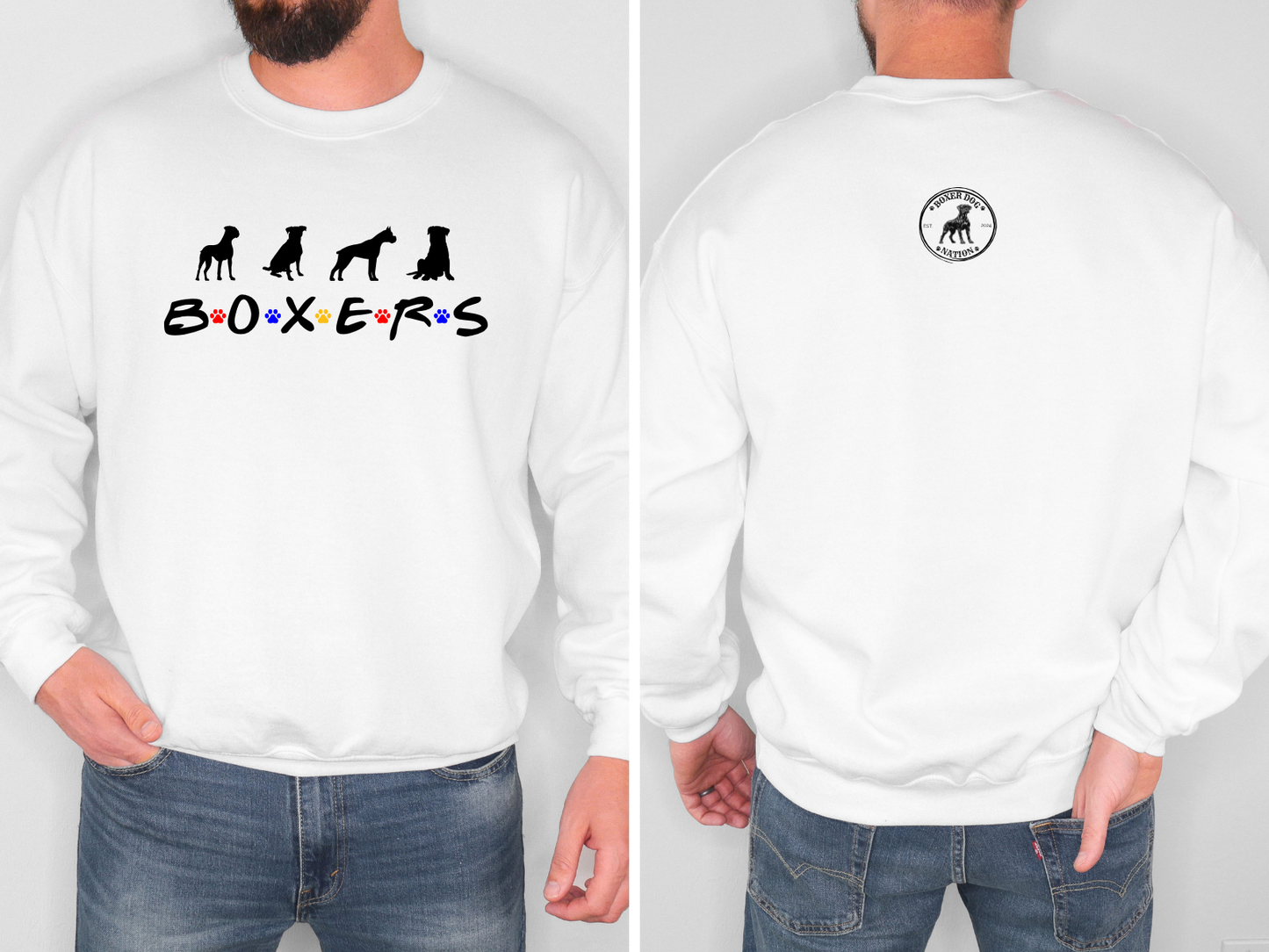 Boxers Are My People – Friends Style- Boxer Crewneck Sweatshirt
