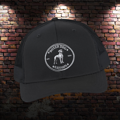 Boxer Dog Nation Logo- Snapback Trucker Hat