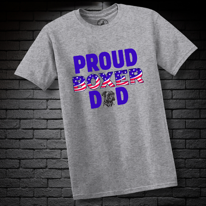 USA Proud Boxer Dad- Boxer Dog Classic Shirt