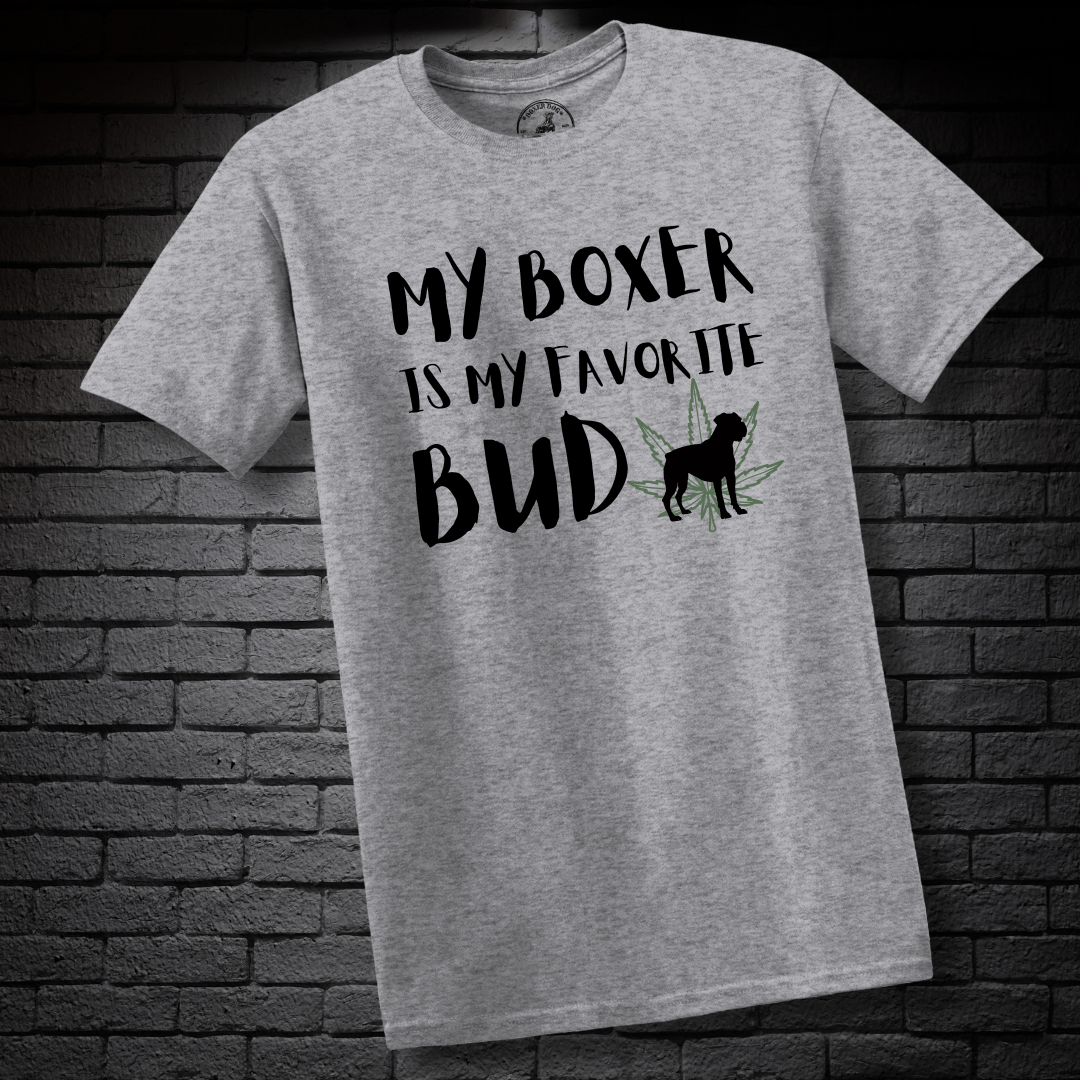 My Boxer Is My Favorite Bud (LEAF)- Boxer Dog Classic Shirt