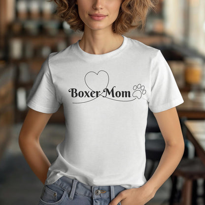 Boxer Mom Heart & Paw- Classic T-Shirt