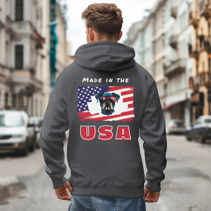 Made in the USA | USA Boxer Flag Sunglasses- Classic All Gender Hoodie