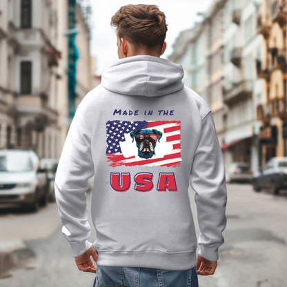 Made in the USA | USA Boxer Flag Sunglasses- Classic All Gender Hoodie