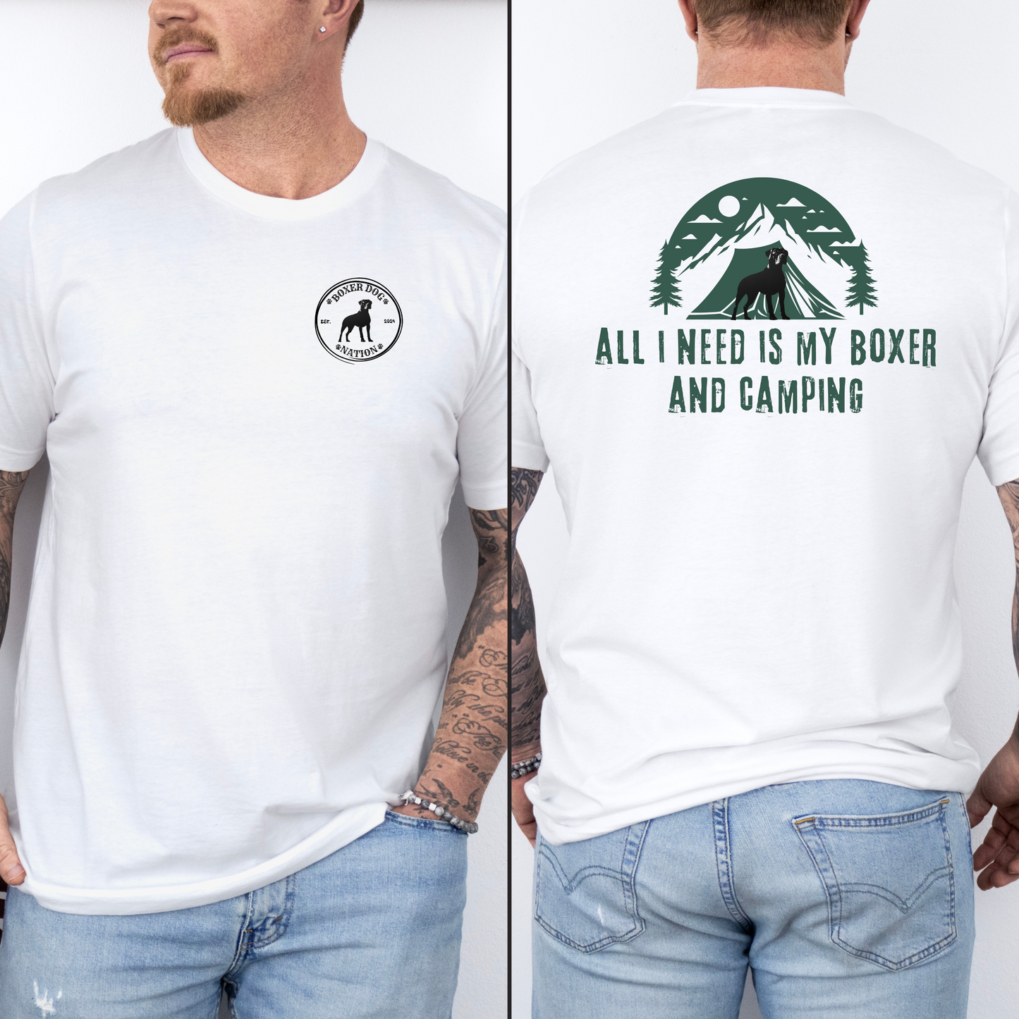 All I Need Is My Boxer And Camping- Classic All Gender T-Shirt