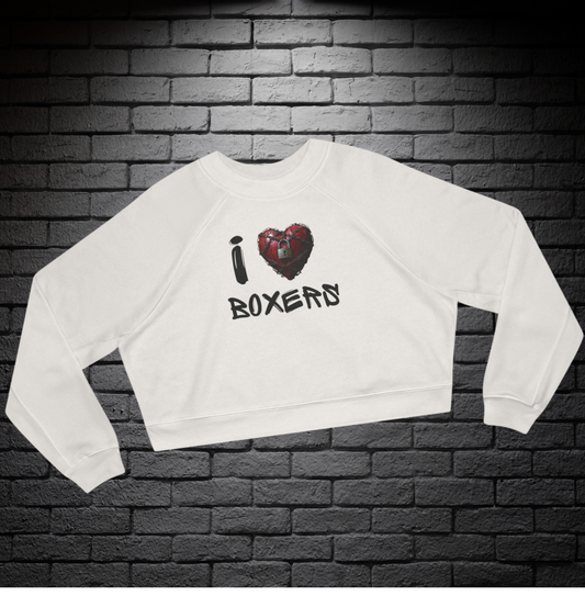 I ❤️ Boxers- Women's Cropped Fleece Pullover