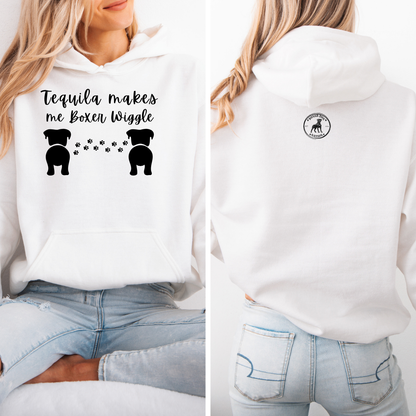 Tequila Makes Me Boxer Wiggle - Boxer Dog Hoodie