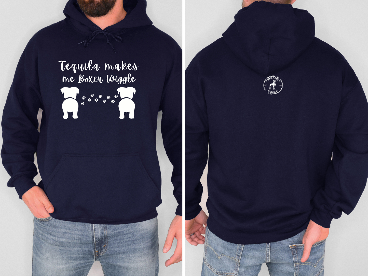 Tequila Makes Me Boxer Wiggle - Boxer Dog Hoodie