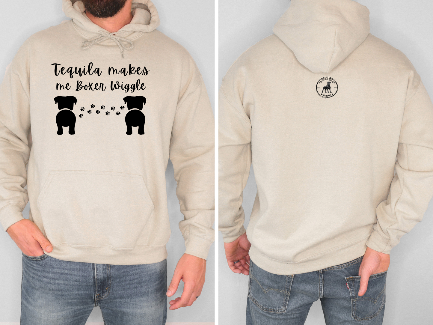 Tequila Makes Me Boxer Wiggle - Boxer Dog Hoodie