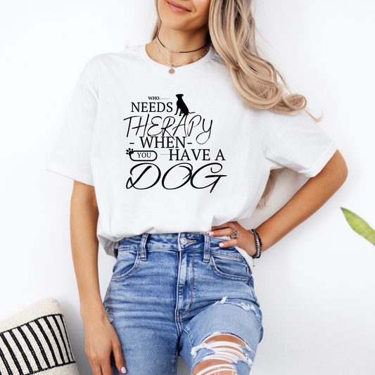 Who Needs Therapy When You Have a Dog- Boxer Dog Classic  T-Shirt