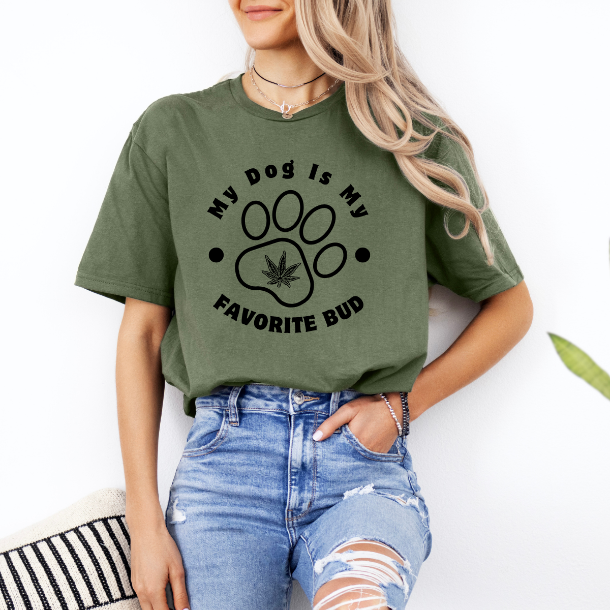 My Dog Is My Favorite Bud - Classic T-Shirt