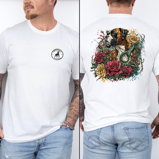 Serpent Rose Guard – Reverse Brindle Boxer - Boxer Dog Classic T-Shirt
