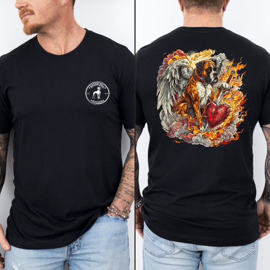 Angel of Vengeance – Boxer with Sword & Flames - Boxer Dog Classic T-Shirt