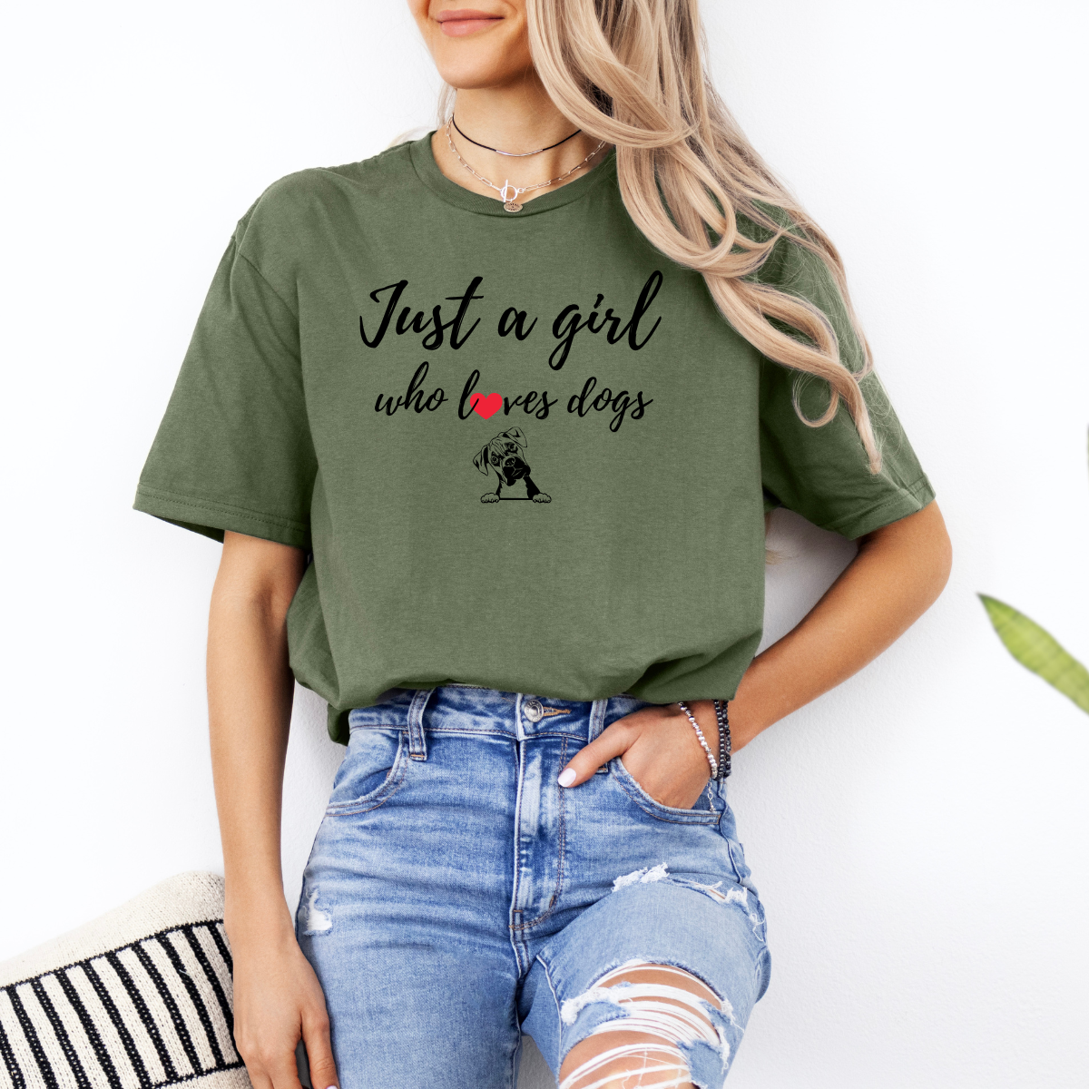 Just A Girl Who Loves Dogs - Classic T-Shirt