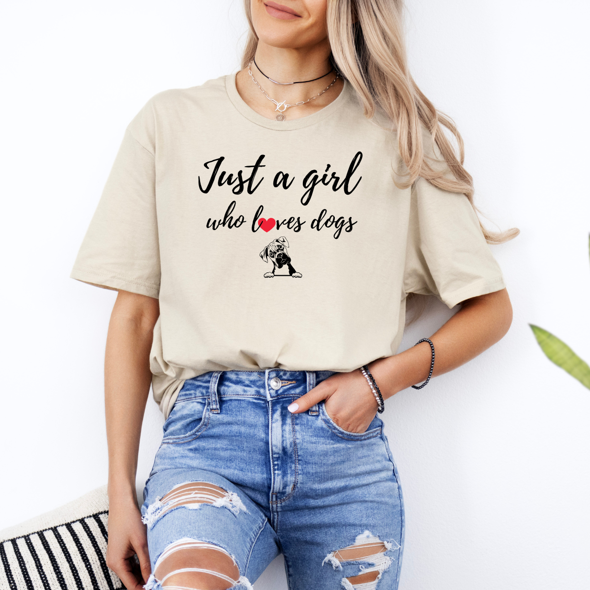 Just A Girl Who Loves Dogs - Classic T-Shirt