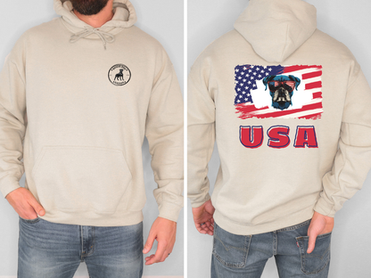 Boxer USA Flag - Boxer Dog Hoodie
