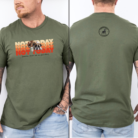 Not Today (and tomrrow doesn't look too good either)_Orange - Boxer Dog Classic T-Shirt