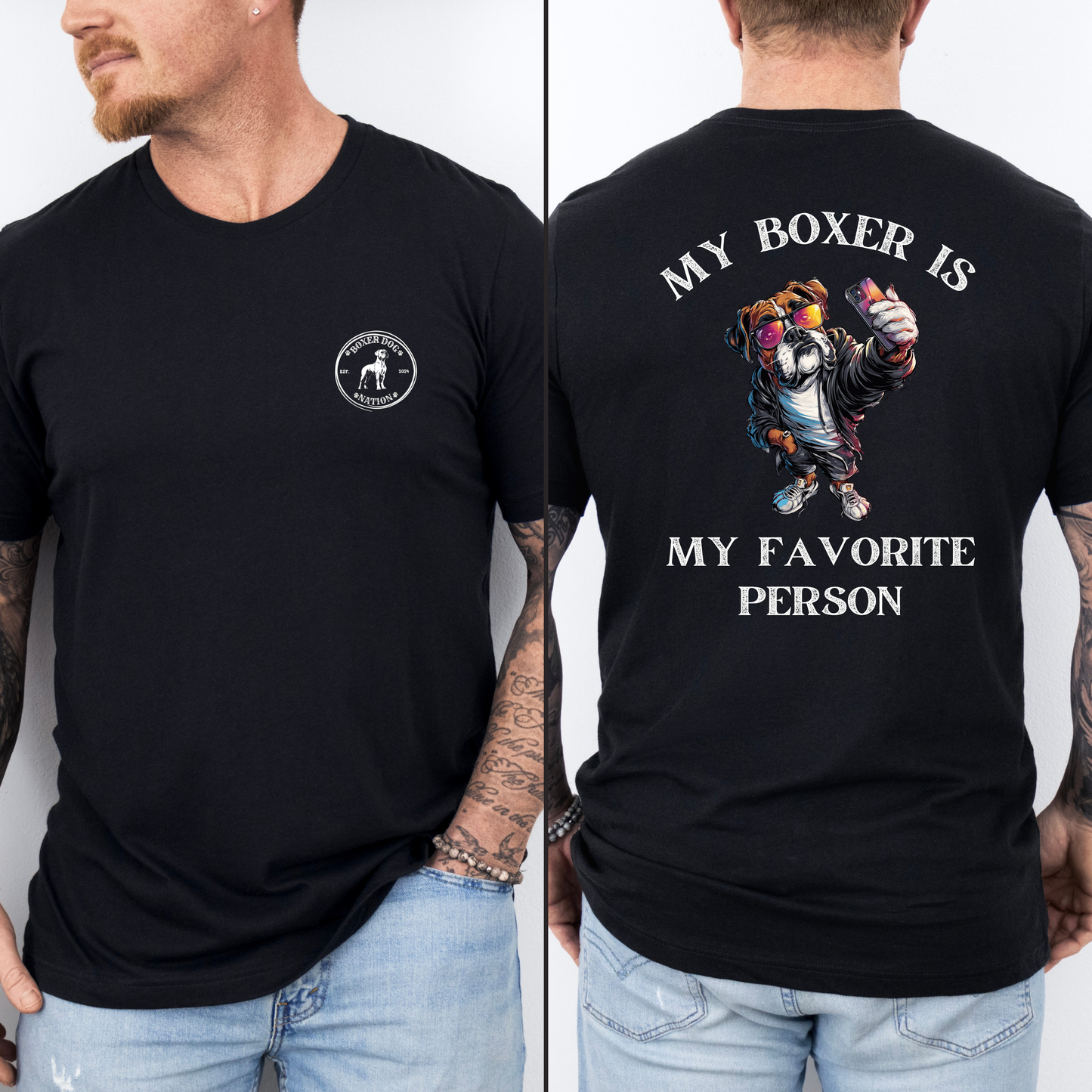My Boxer Is My Favorite Person - Boxer Dog Classic T-Shirt