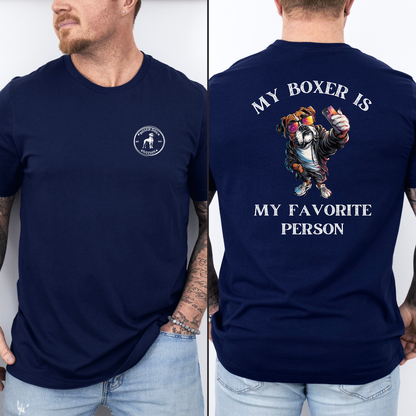 My Boxer Is My Favorite Person - Boxer Dog Classic T-Shirt