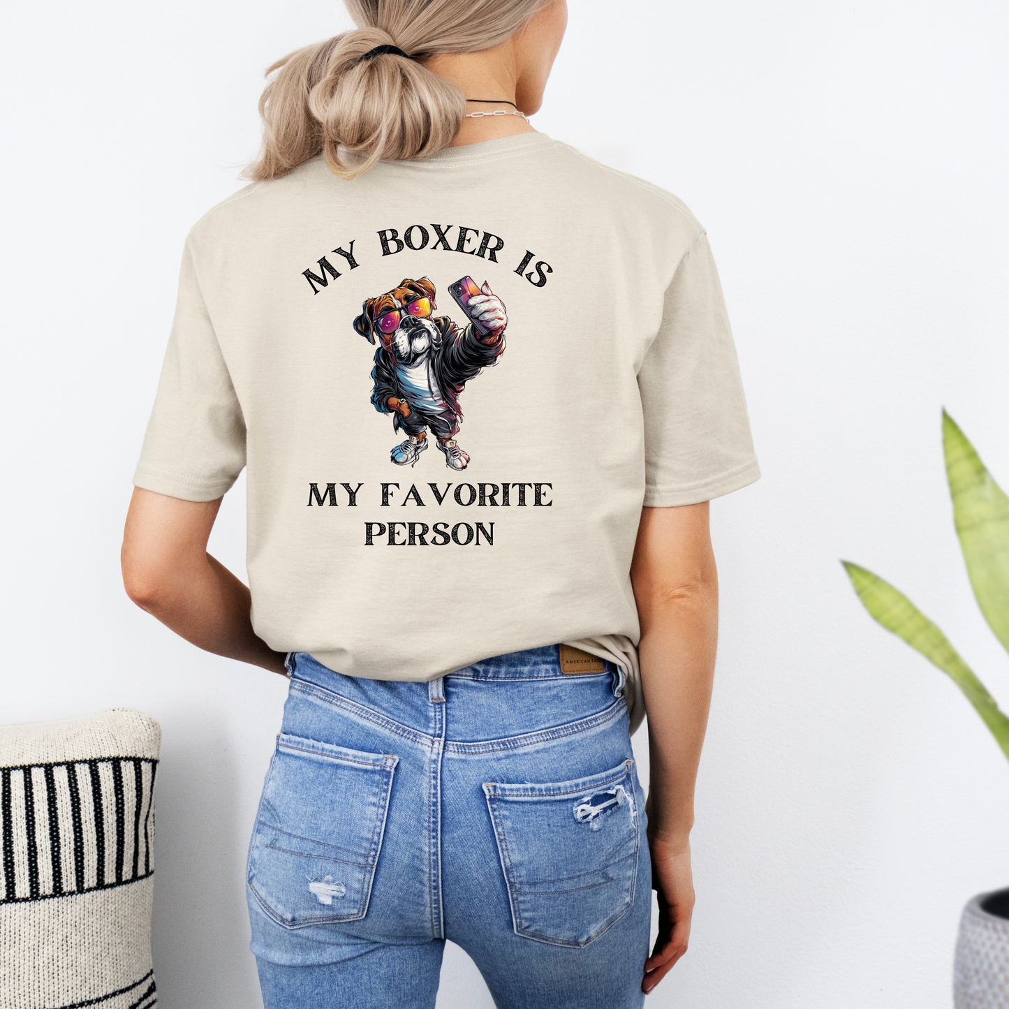 My Boxer Is My Favorite Person - Boxer Dog Classic T-Shirt