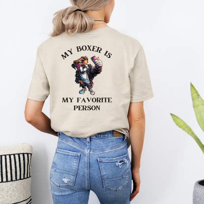 My Boxer Is My Favorite Person - Boxer Dog Classic T-Shirt