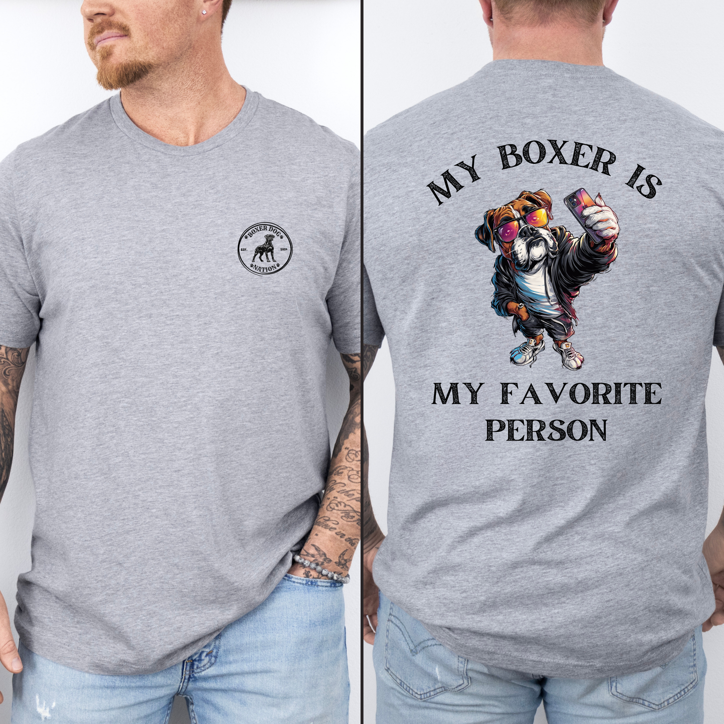 My Boxer Is My Favorite Person - Boxer Dog Classic T-Shirt