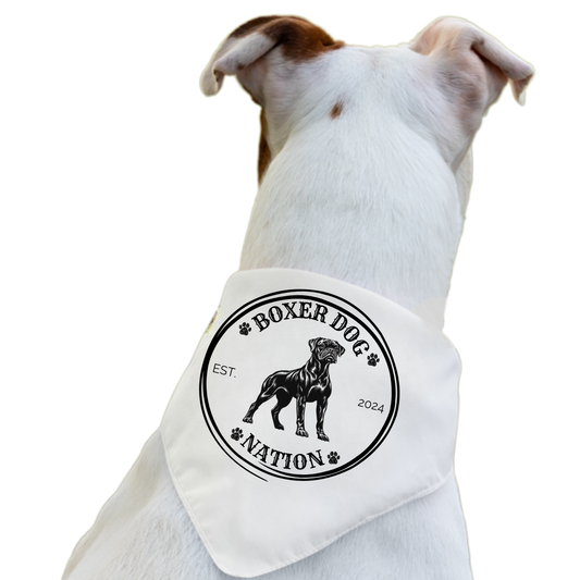 Boxer Dog Nation Logo- Boxer Dog Pet Bandana
