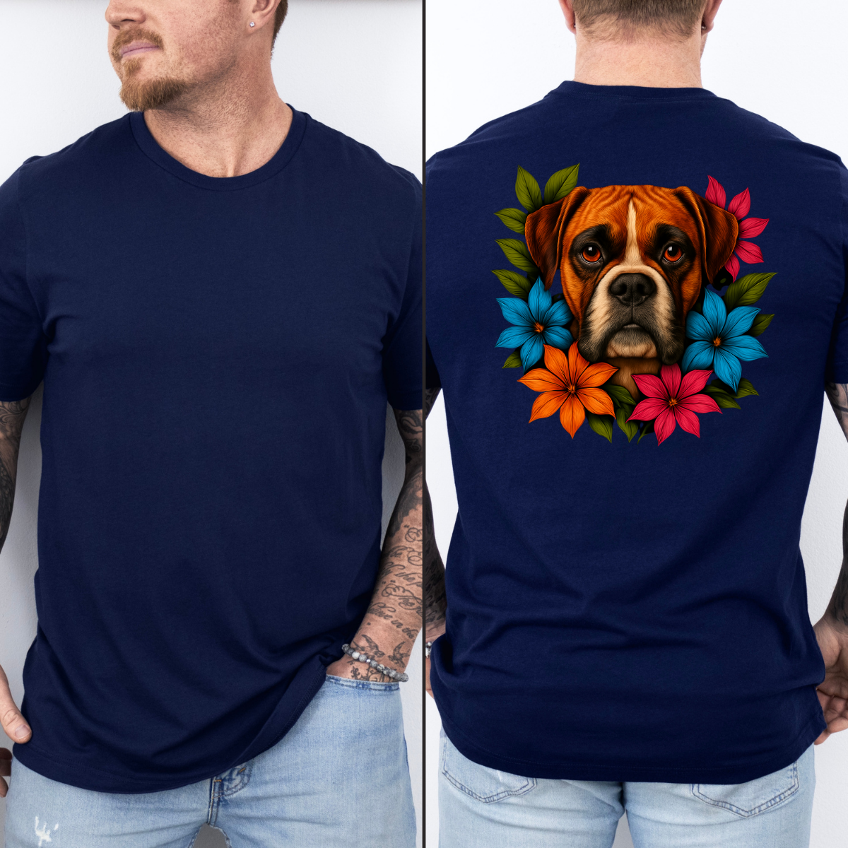 Aloha Flowers - Boxer Dog Classic T-Shirt