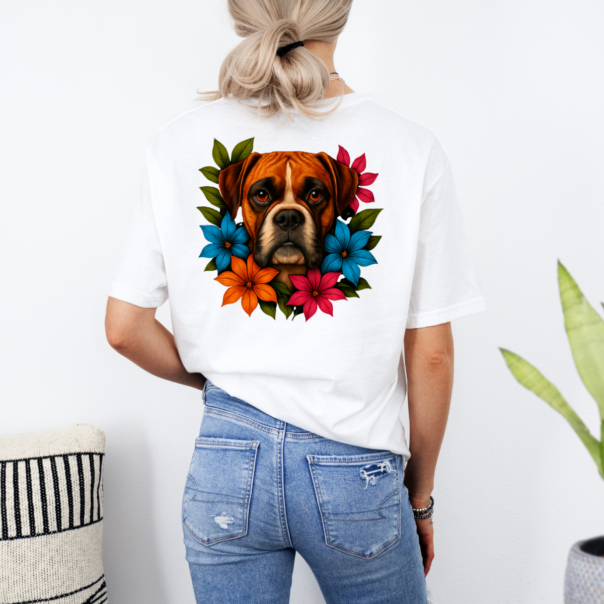 Aloha Flowers - Boxer Dog Classic T-Shirt