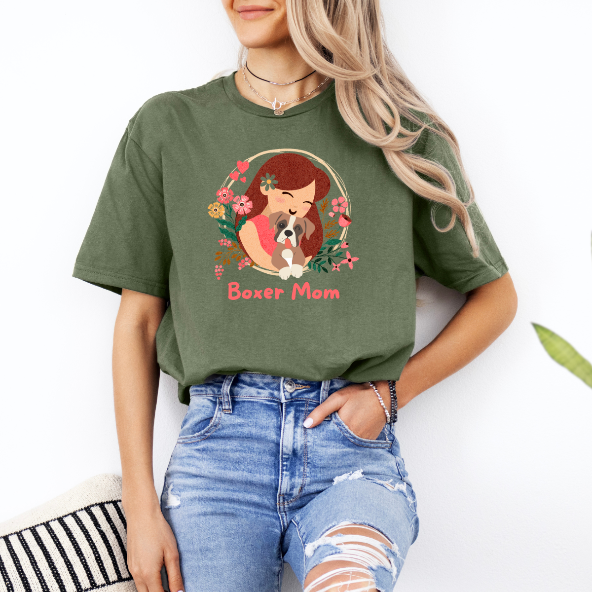 Boxer Mom & Puppy - Boxer Dog Classic T-Shirt