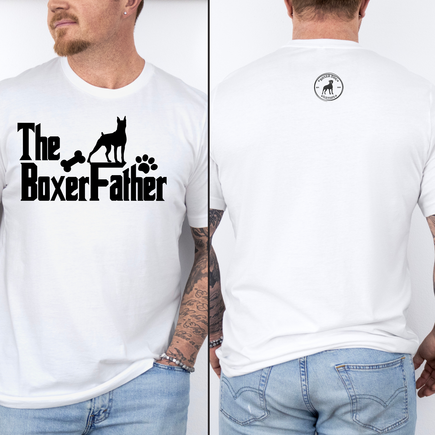 The BoxerFather – Boxer Dog T-Shirt Funny