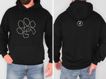 Minimalist Boxer Paw Hoodie – Simple Line Art Boxer Design