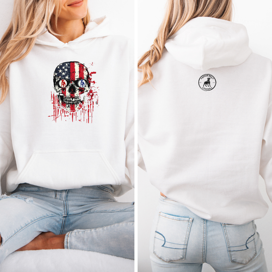 Boxer Skull Flag Hoodie – Patriotic Boxer Dog Nation Hoodie
