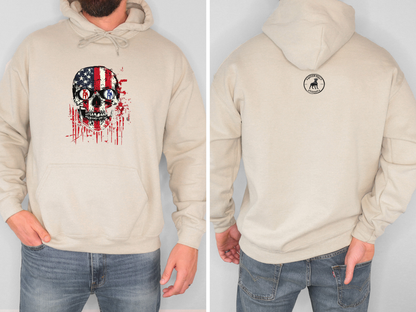 Boxer Skull Flag Hoodie – Patriotic Boxer Dog Nation Hoodie