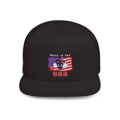 Boxer USA Flag- Flat Bill Snapback Hat